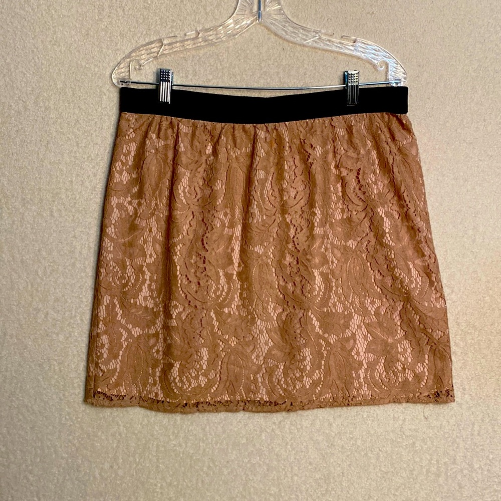 Ann Taylor Loft pink lace skirt